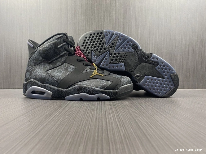 (W) Jordan Black Retro Triple 6 SD DB9818-001 0603
